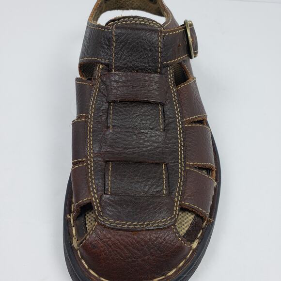 Earth Shoe Bjork II Mens Size 9 Brown Leather Casual Strappy Fisherman Sandals main image 5